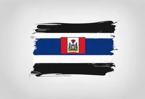Haitian flag tattoo idea