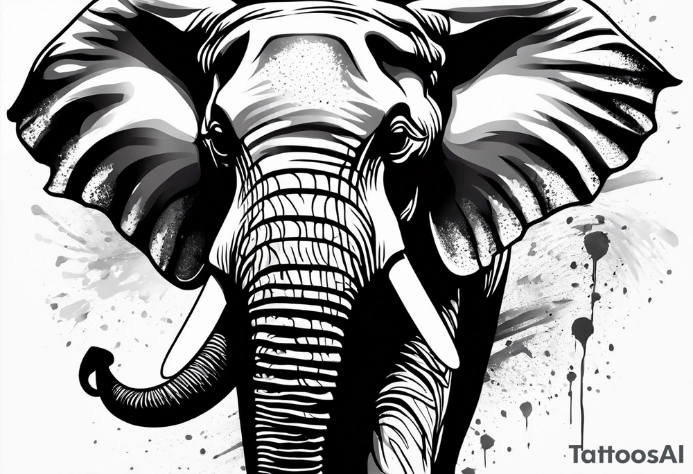 African elephant tattoo idea