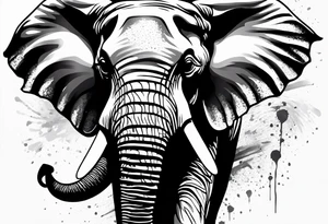 African elephant tattoo idea