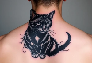 black cat tattoo idea