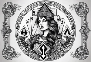 queen of spades,bbc word tattoo idea