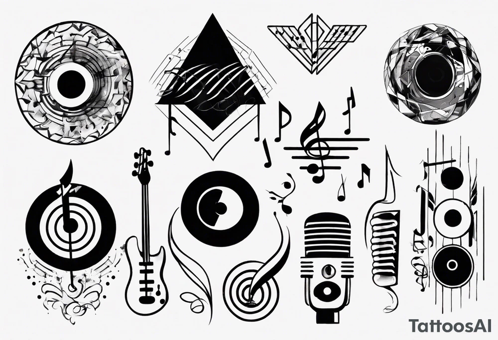 music sound tattoo idea