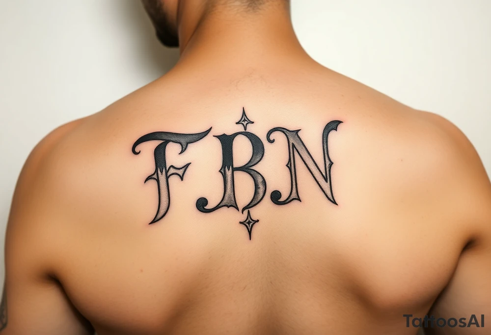 F.B.N. Letter tattoo idea