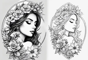 Feminine wanderlust, floral, compass, adventure, shoulder piece, cover-up tattoo idea