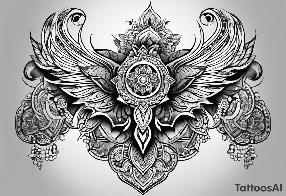 black, mandara, tattoo idea