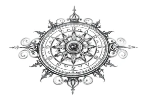 Sundial on the ground tattoo idea