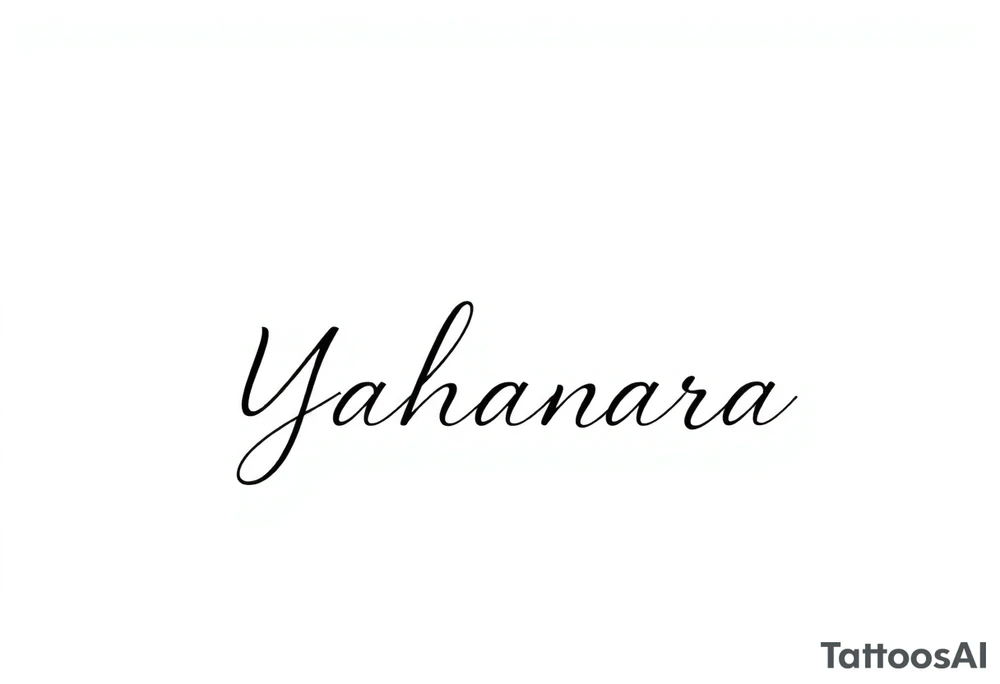 Name YAHANARA tattoo idea