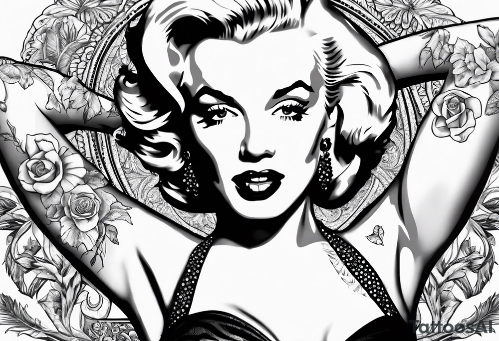 marilyn monroe scarface tattoo idea