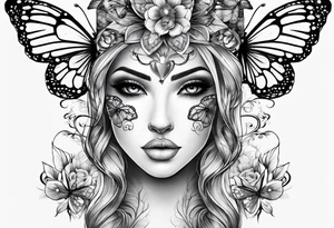 MyLiah name with butterflies tattoo idea