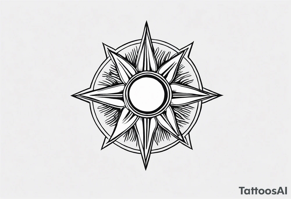 A very simple sun tattoo idea