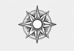 A very simple sun tattoo idea