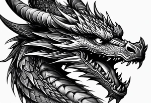 toothless dragon black tattoo idea