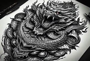 darkness monsterr shadow tattoo idea