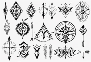Archer drawing arrow back tattoo idea