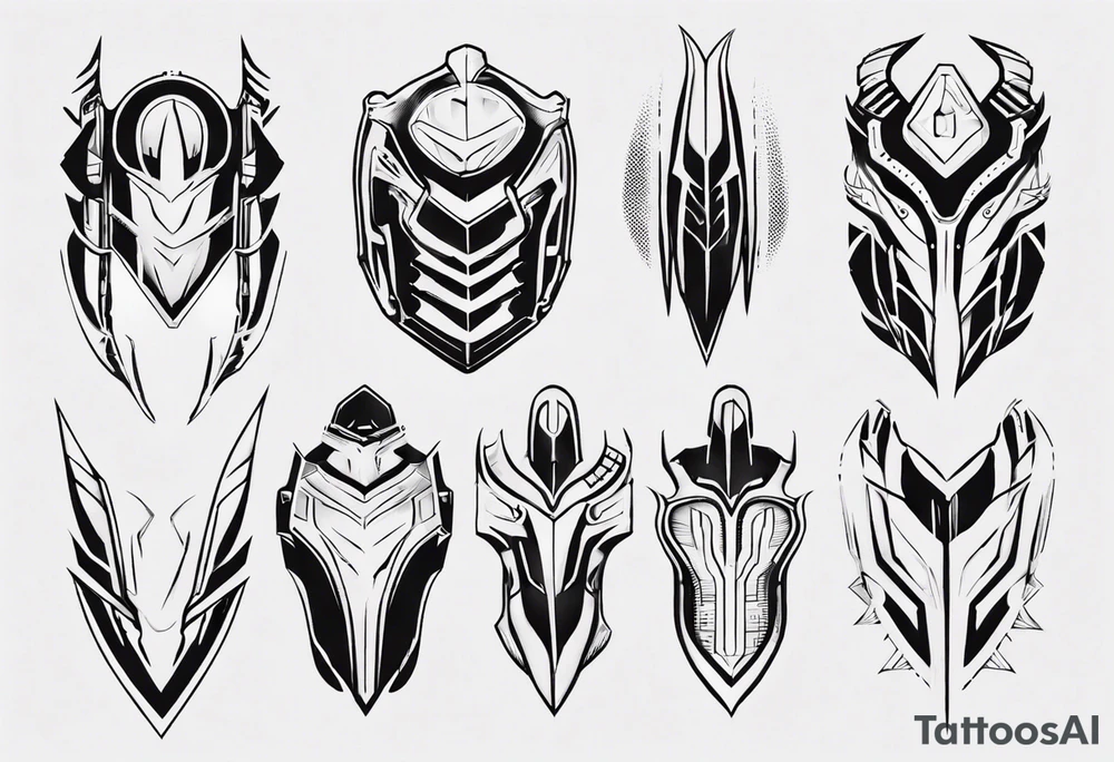 Futuristic armor tattoo idea