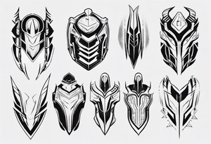 Futuristic armor tattoo idea