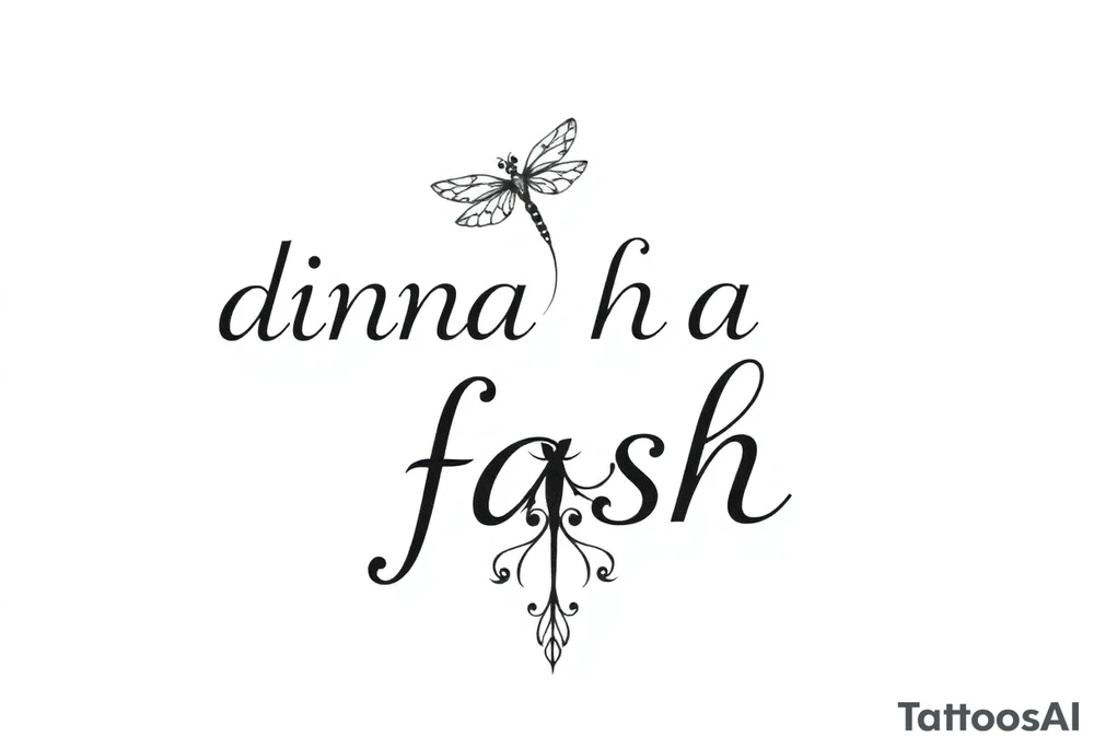 dinna fash. Style celtic flower. Dragon fly. Minimaliste. Simple. Sassanach tattoo idea