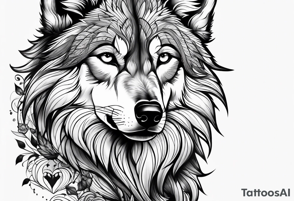 wolf tattoo idea