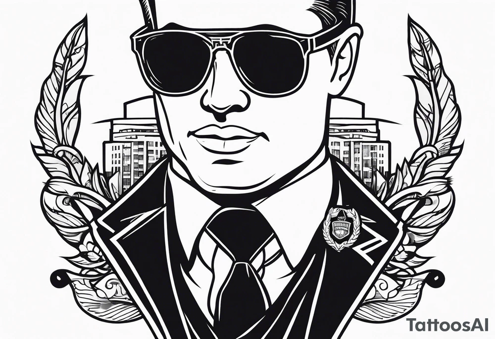 sunglasses Officer Bigdick tattoo idea