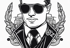 sunglasses Officer Bigdick tattoo idea