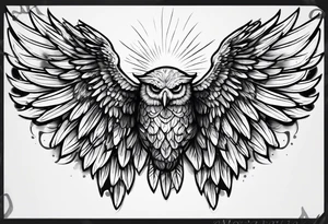 Baby’s hand print and wings tattoo idea