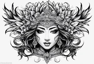 Fire covered face tattoo idea