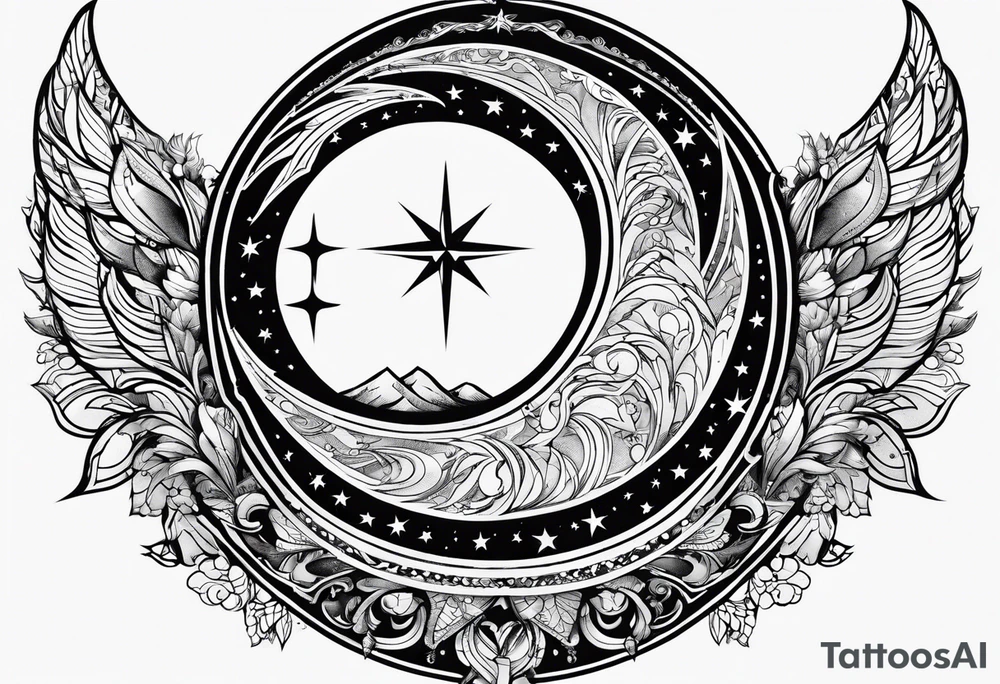 Crescent moon,freedom, peace, atheist tattoo idea