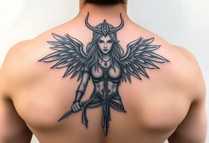 Fully body Valkyrie from valhalla tattoo idea