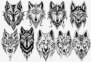Wolf sleeve tattoo idea