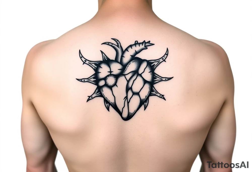 heart with thorns around it from berserk tattoo idea
