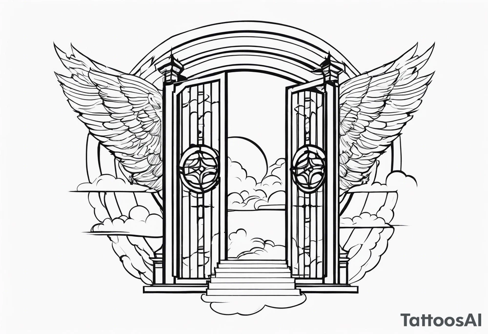 heaven gate vector tattoo idea