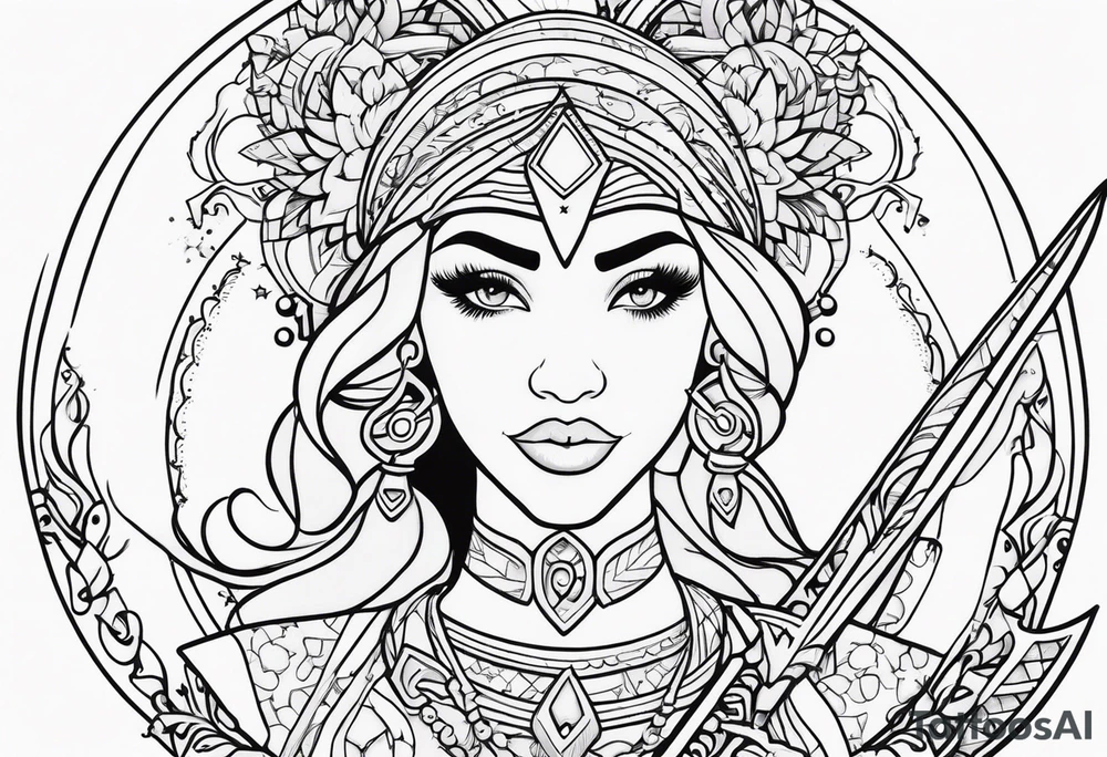 emani, sagittarius, faith, strong tattoo idea