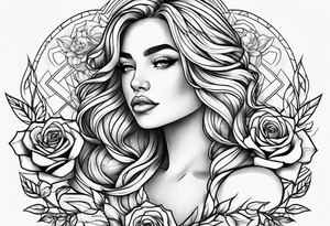 virgo, money, rose, locs tattoo idea