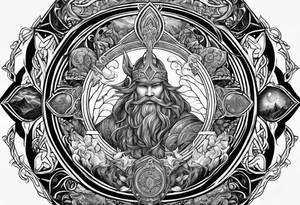 9 realms Norse mythology tattoo idea