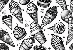 tiny ice cream cone tattoo tattoo idea