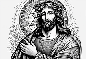 Jesus Christ at the right hand of the Father tattoo idea