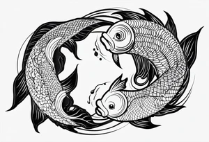 Koi fish ying yang tattoo idea