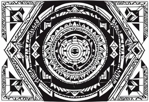 Tohono Oʼodham Native American tribe tattoo idea