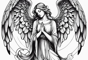 praying angel tattoo idea
