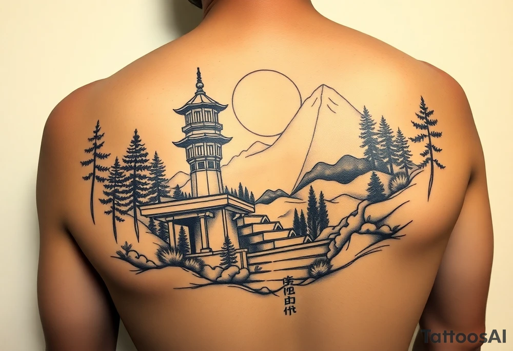 I’m an introverted deep thinker who’s really into the universe, black holes, and space stuff, and I like Japanese temples, shrines, and kanji. I also love forests, rain, and cool symbols like pyramids, sacred geometry, hidden scenes, and Greek-inspired things like statue heads and columns that mix nature, culture, and cosmic vibes. On a Darkskin forearm tattoo idea