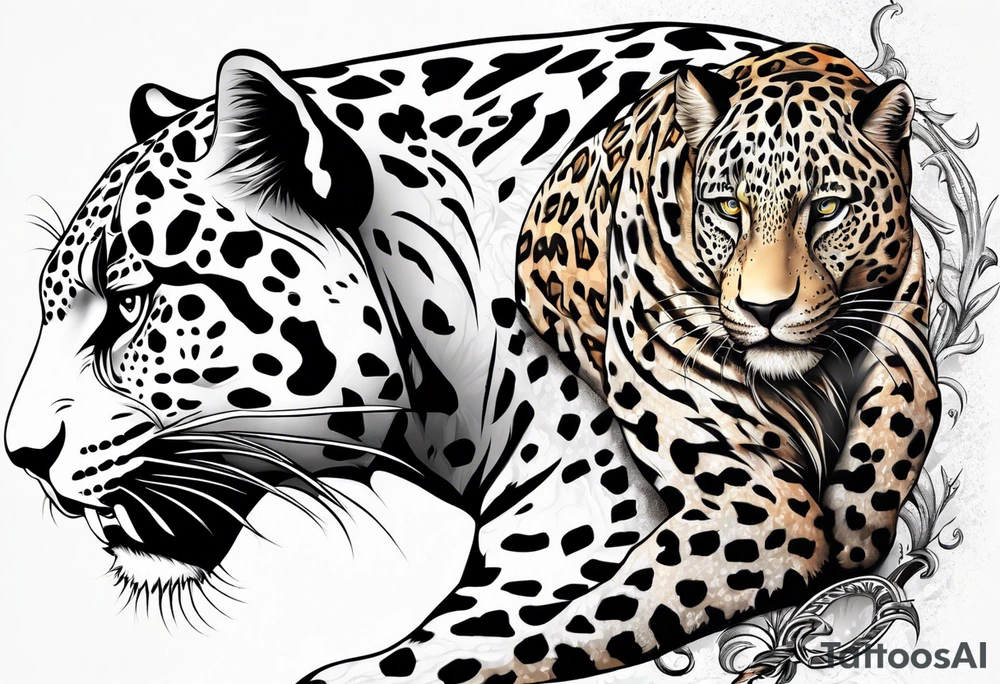 jaguar hunting tattoo idea