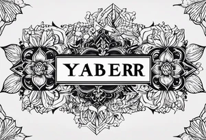 I want to combine elements that represent my mother's last name, 'Yaber,' which originates from Lebanon, and my father's last name, 'Kleinert,' which is German tattoo idea