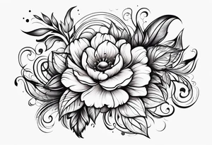 water and flowers
no people tattoo idea