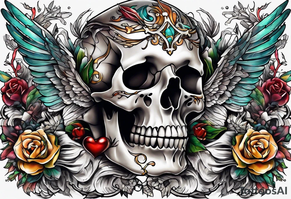 Hands of bones tattoo idea