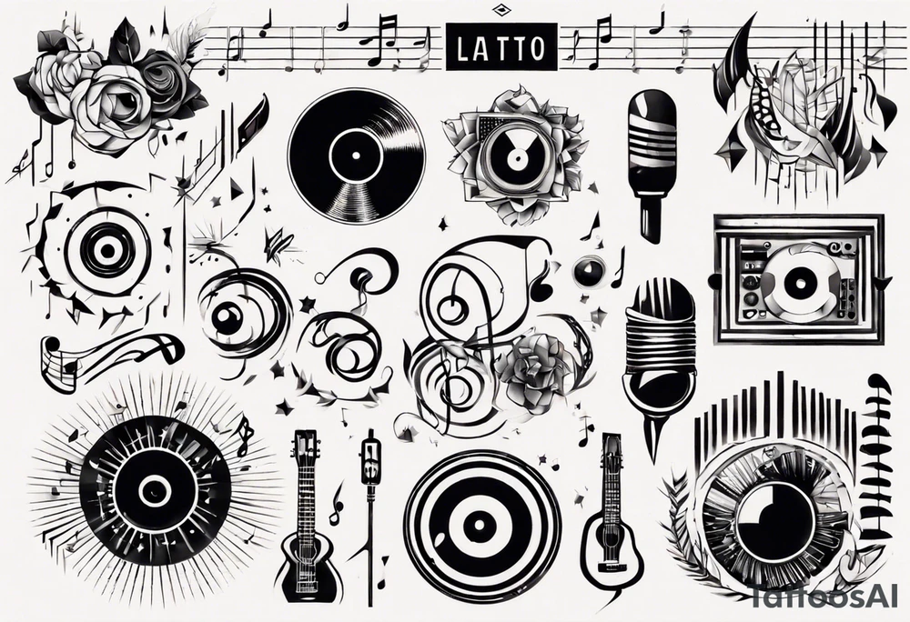 music sound tattoo idea