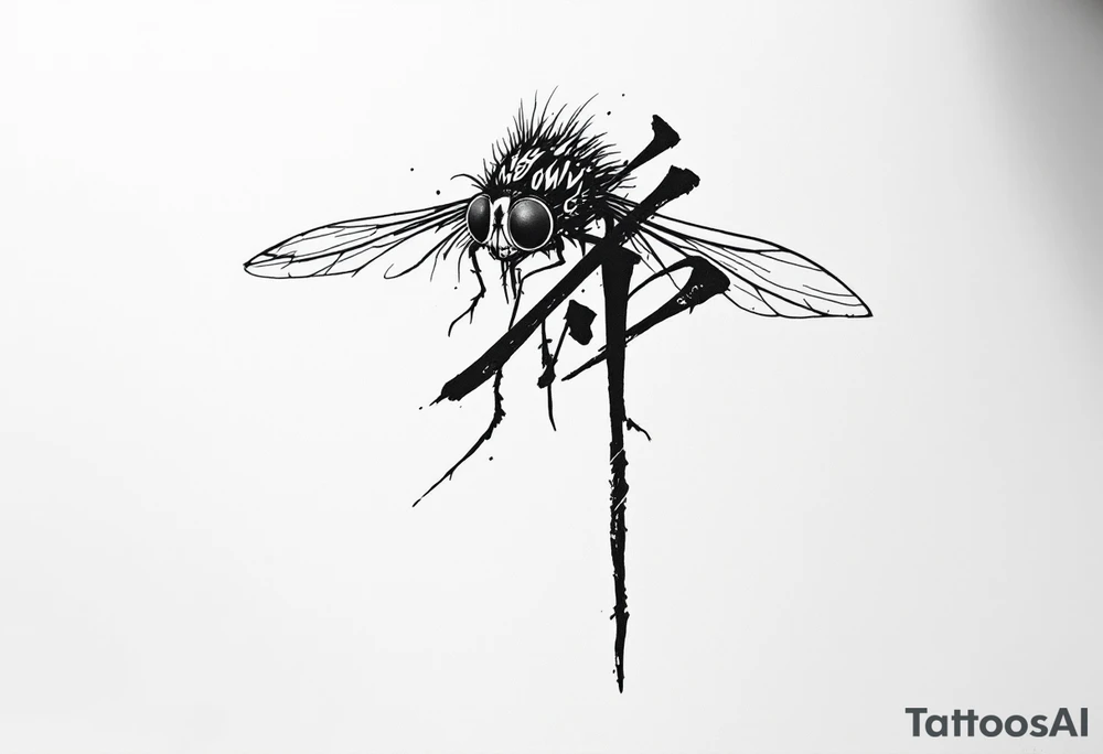 fly word in japanese tattoo idea