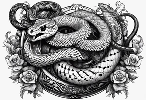 snake around caddeus tattoo idea