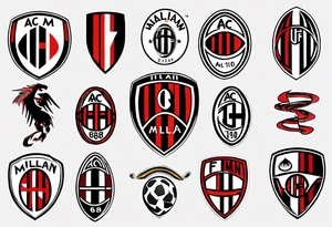 ac milan, soccer, ultras fan tattoo idea