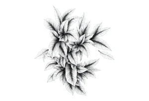 Amazon rainforest foliage tattoo idea