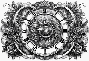 Masculine, steam punk tattoo idea